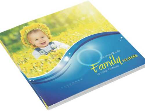 Grafik Design Vorlage Familiyhotels Broschüre