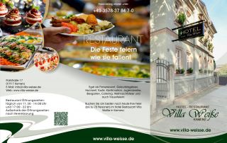 Grafik & Design Referenzen: Flyer Hotel-Restraunt Villa Weiße, Kamenz