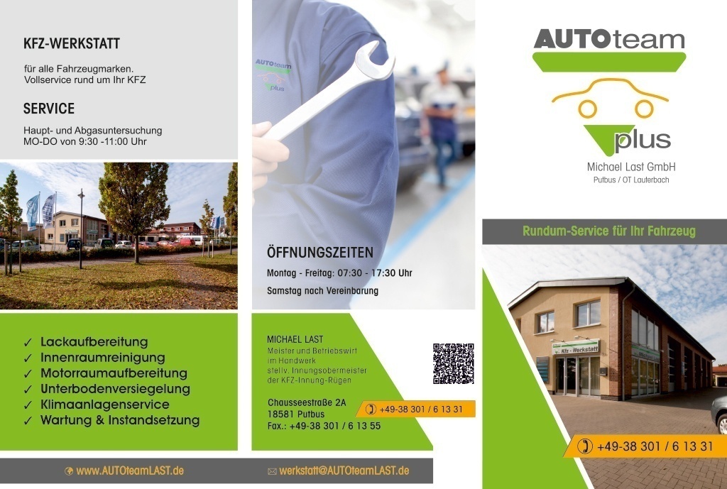 Grafik Design Referenzen Flyer Plakat Autoteamlast Putbus Textag Group Webdesign Werbung Putbus Rugen