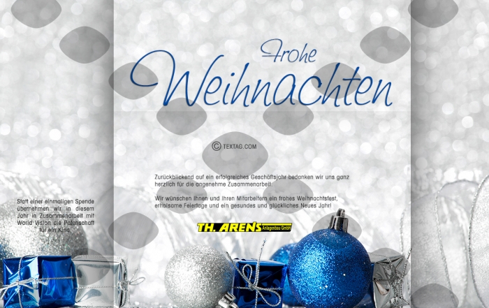 Grafik & Design Referenzen: Weichnachts-e-Card Th. Arens Anlagenbau GmbH, Twist