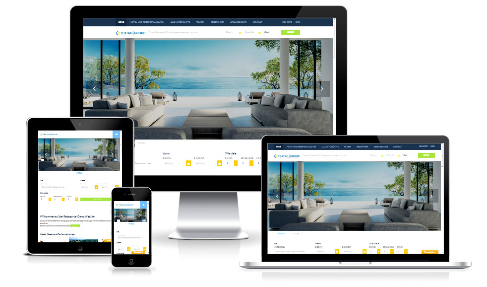 Responsive Webdesign Agentur - Responsive Hotel Website und Reiseportal 