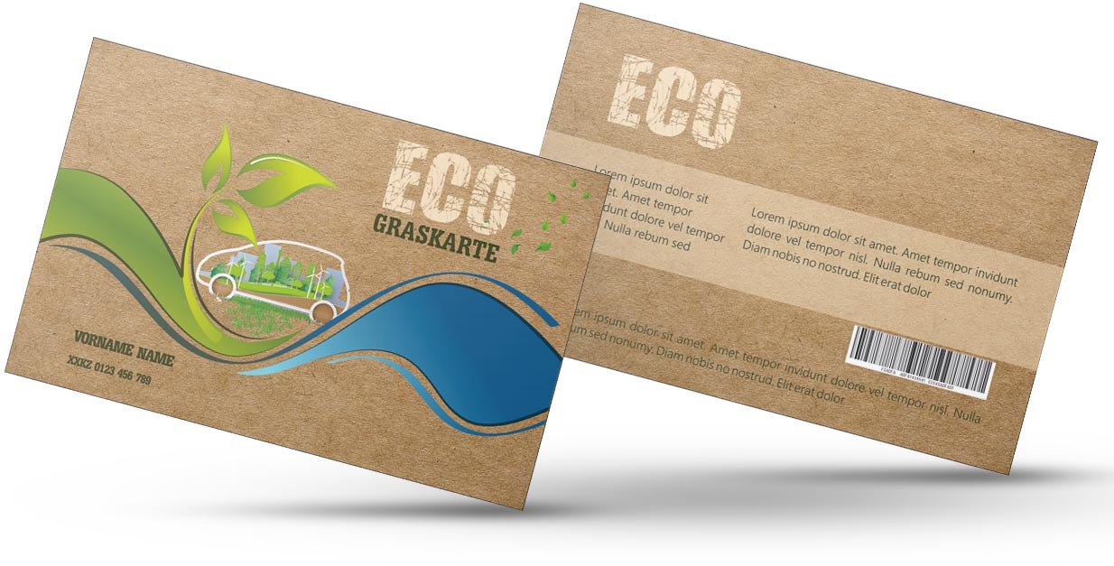 GRASKARTE "ECO" Kundenkarte Design Vorlage GK-2019-000136