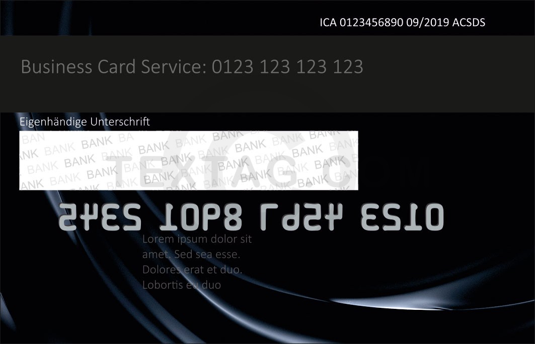 Kreditkarten Design Vorlage KC-2019-000100 - Kreditkarte mit individuellem Motiv 