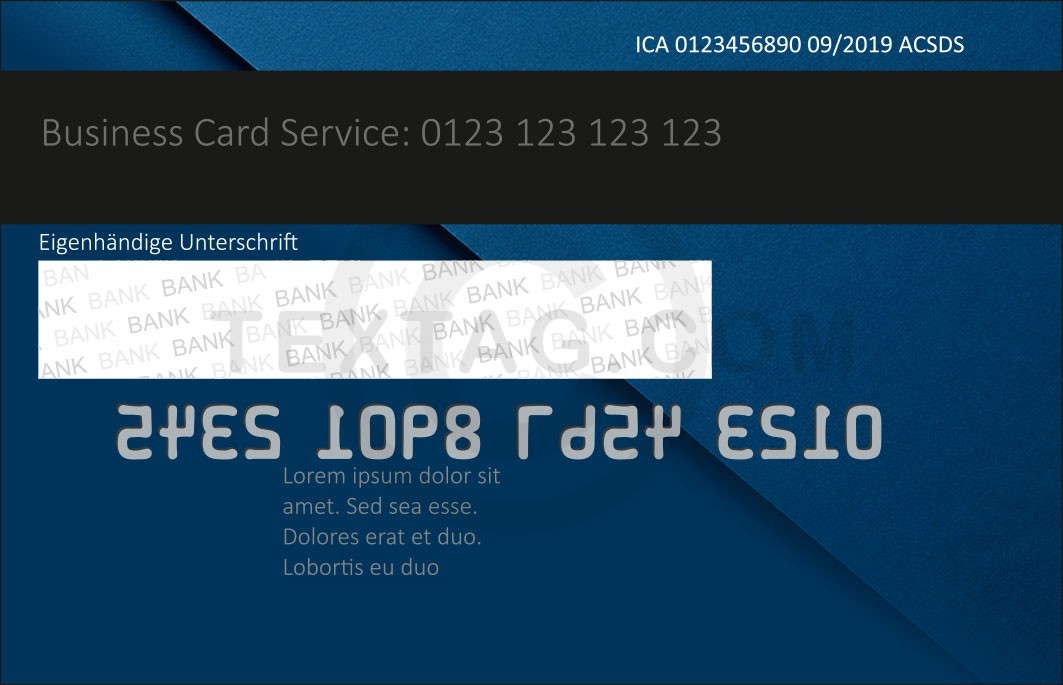Kreditkarten Design Vorlage KC-2019-000102 TEXTAG GROUP - Kreditkarte mit individuellem Motiv 