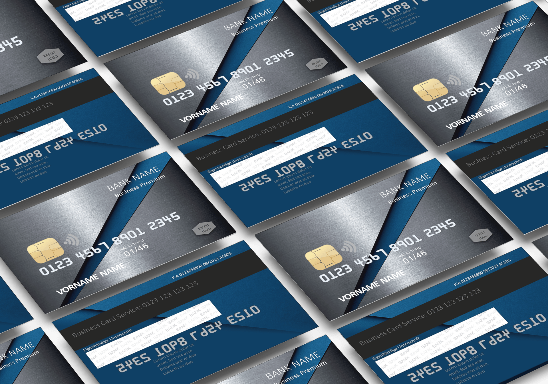 Kreditkarten Design Vorlage KC-2019-000102 TEXTAG GROUP - Kreditkarte mit individuellem Motiv