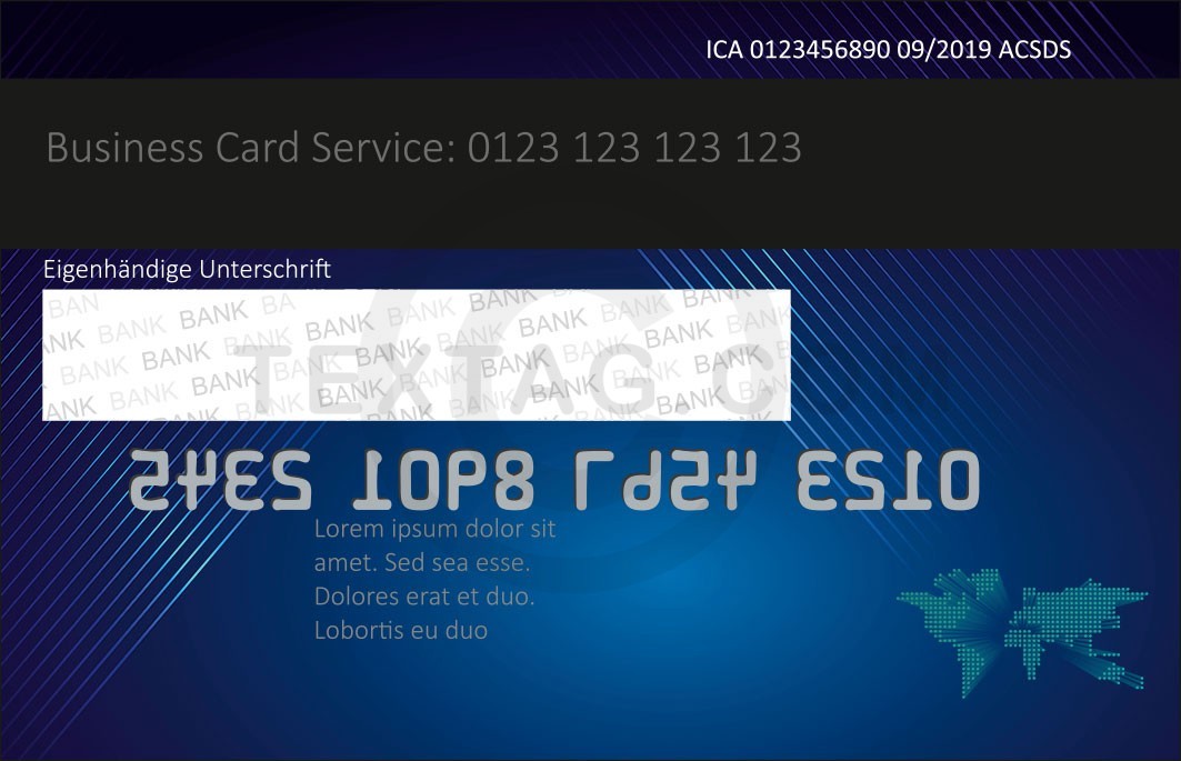 Kreditkarten Design Vorlage KC-2019-000106 TEXTAG GROUP - Kreditkarte mit individuellem Motiv 