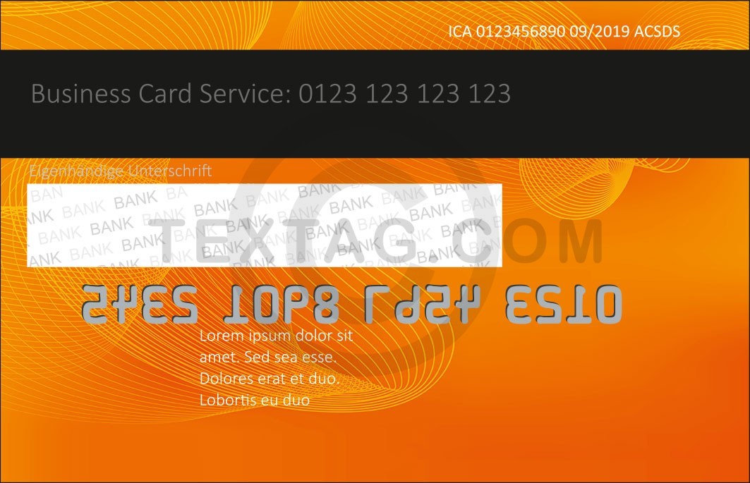 Kreditkarten Design Vorlage KC-2019-000119 TEXTAG GROUP - Kreditkarte mit individuellem Motiv 