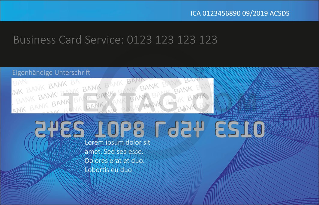 Kreditkarten Design Vorlage KC-2019-000120 TEXTAG GROUP - Kreditkarte mit individuellem Motiv 