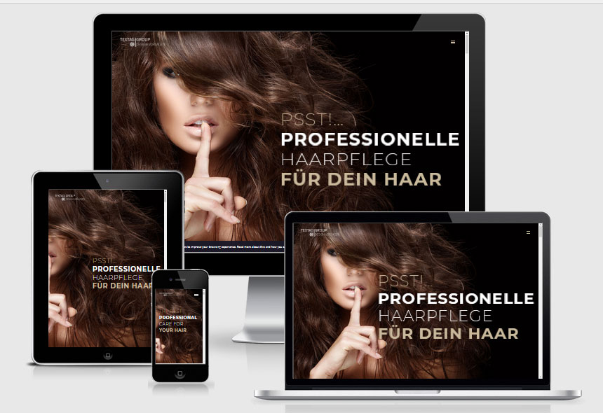 Responsive Webdesign Vorlage für Friseure und Beauty Salons