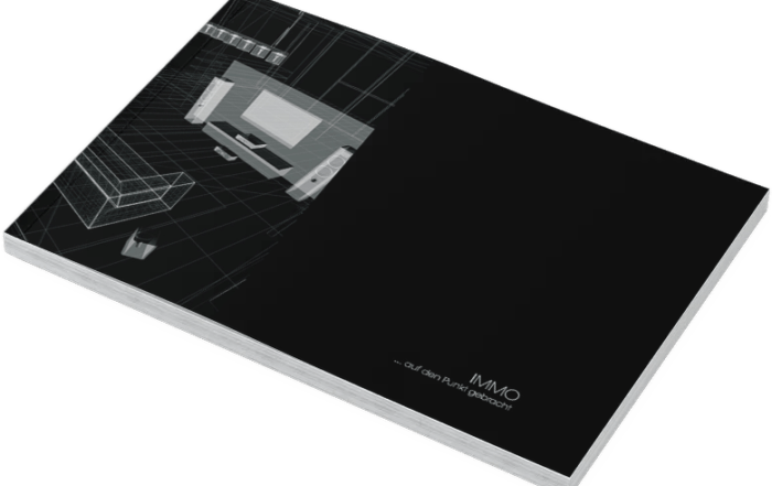 Exposé / Broschüre IMMO BLACK – Designvorlage für Architekten & Immobilienmakler online