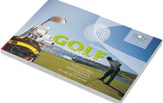 Grafik Design Hotel Golfresort Broschürevorlage, Werbeagentur TEXTAG GROUP, Putbus auf Rügen