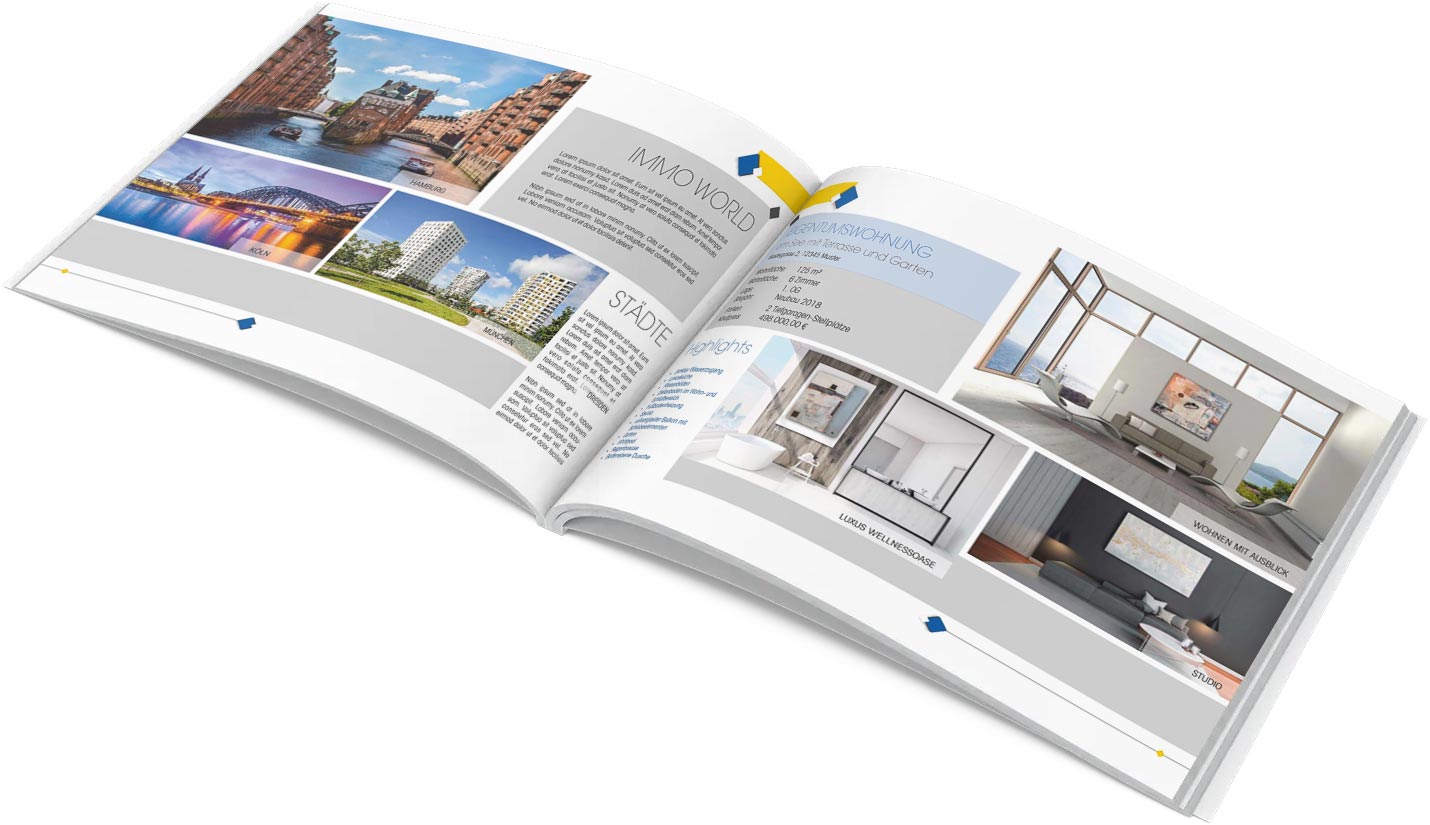 Exklusive Exposé Vorlagen online für Immobilienmakler oder Architekten