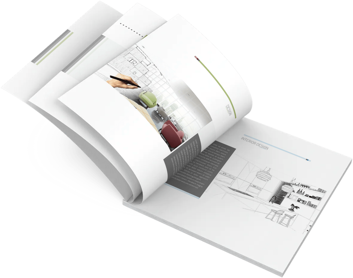 Broschüre / Exposé Vorlage für Architekten und Immobilienmakler DIN A4, Querformat.TEXTAG DESIGN