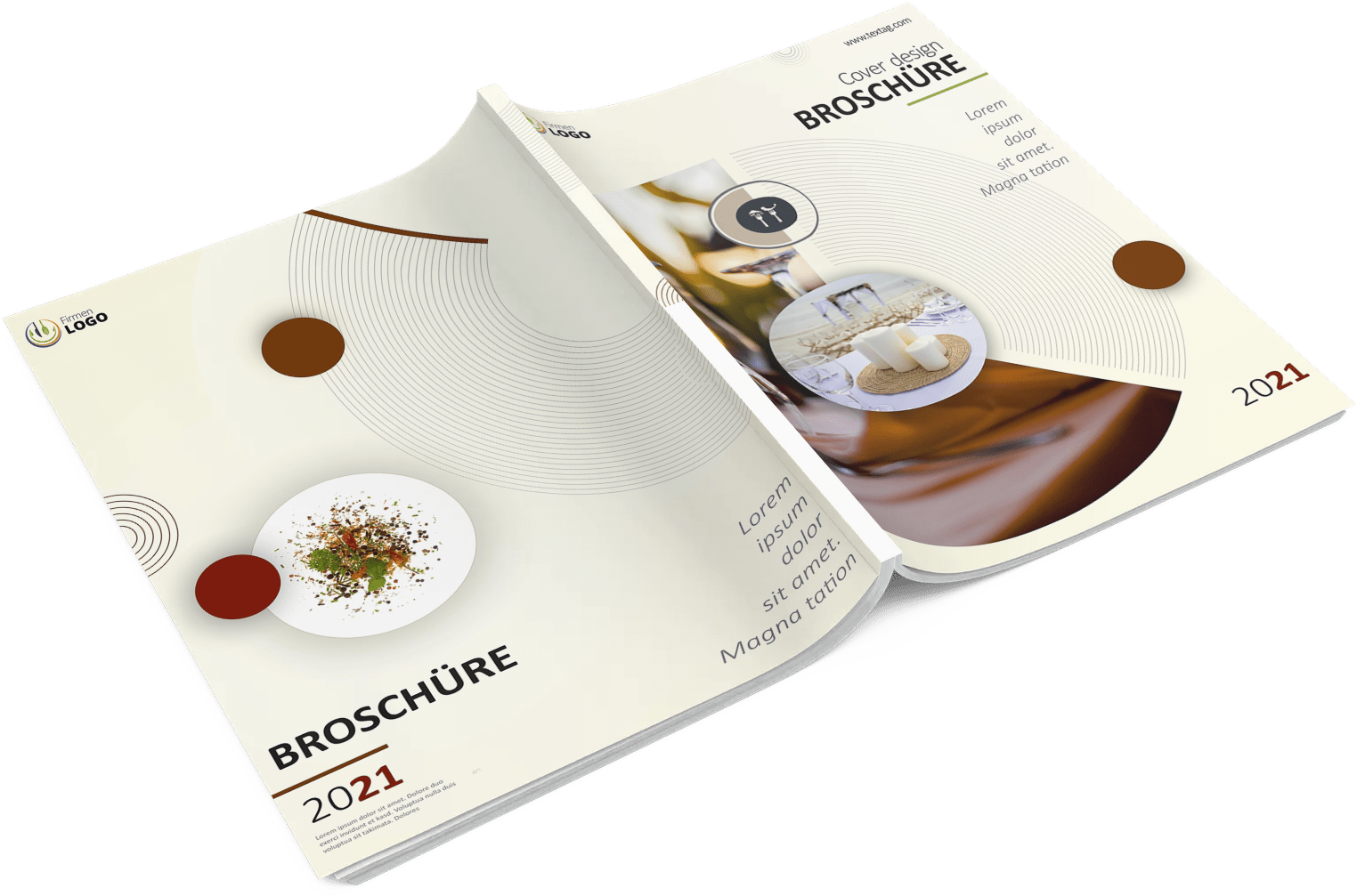 Speisekarten Design - Broschüre DIN A4, Hochformat