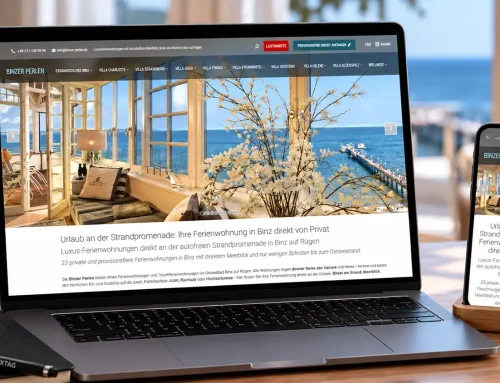 Webdesign Referenz, Luxus Ferienwohnungen Binzer Perlen, Binz, Rügen